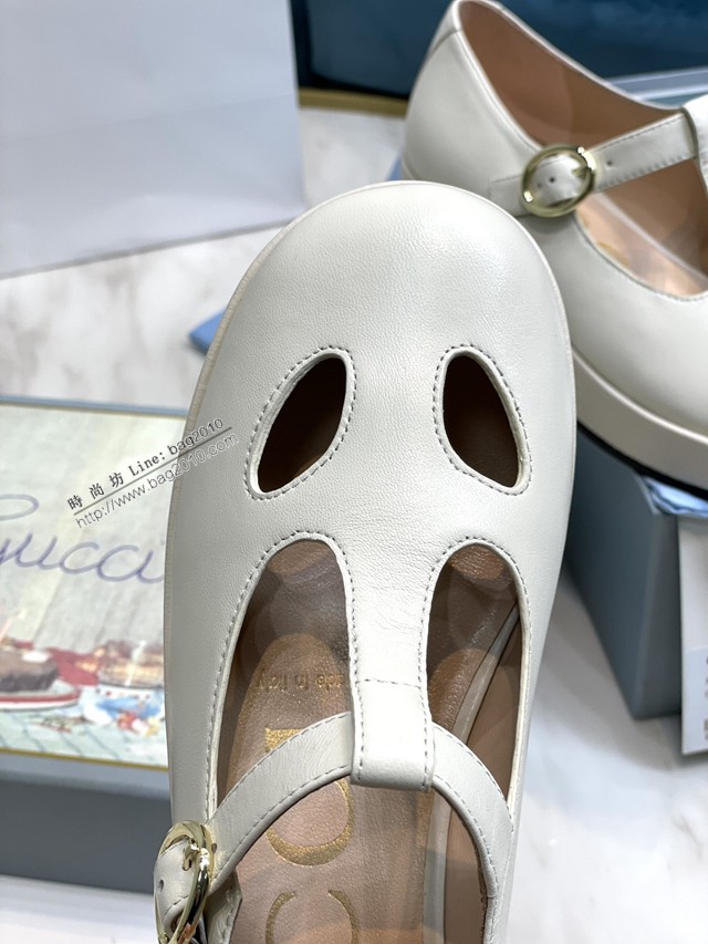 gucci專櫃爆新款古馳瑪麗珍小羊皮鞋 dx2916